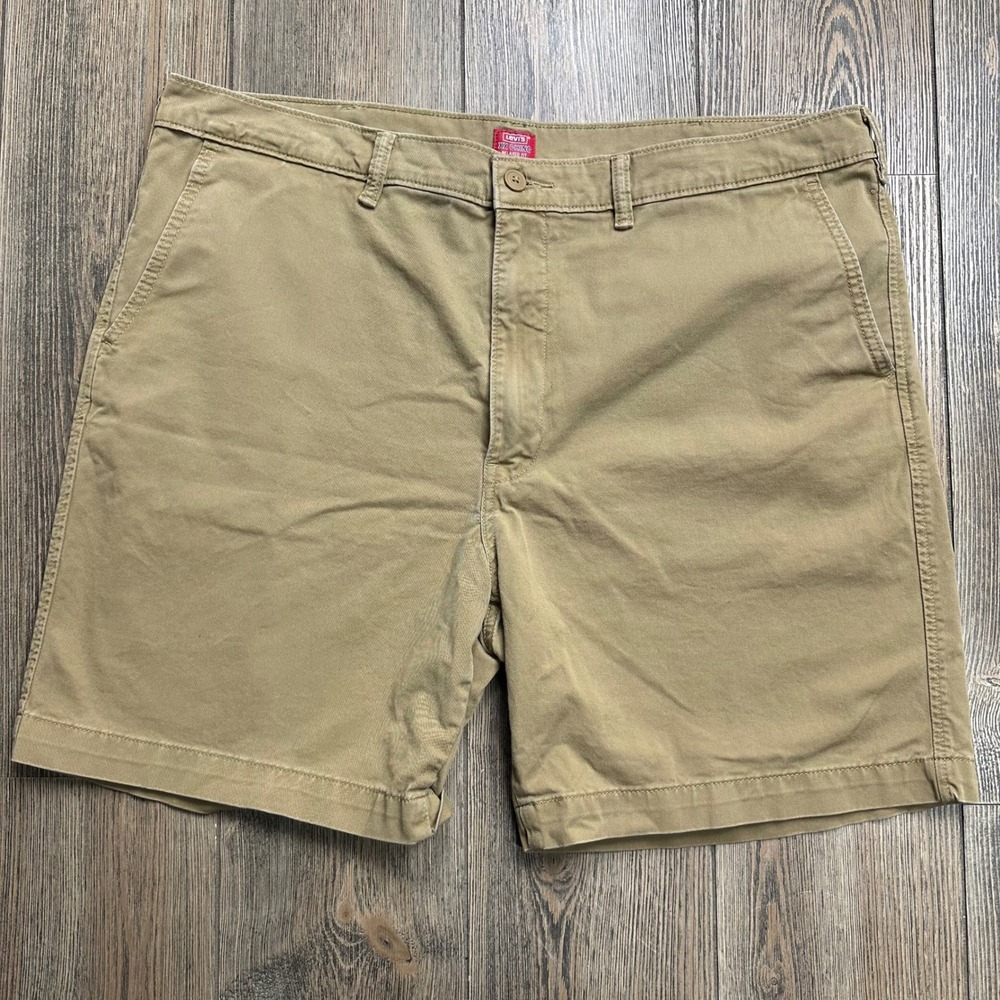 Levi's XX Chino Relaxed Fit Shorts Mens 40 Khaki Tan Stretch Twill